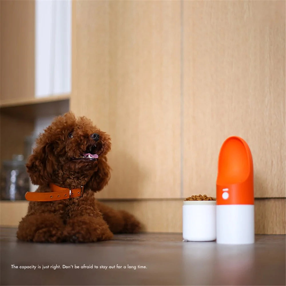 MOESTAR ROCKET Double Layer Portable Dog Water Feeding Bottle Food Container Pet Travel Water Dispenser - 5