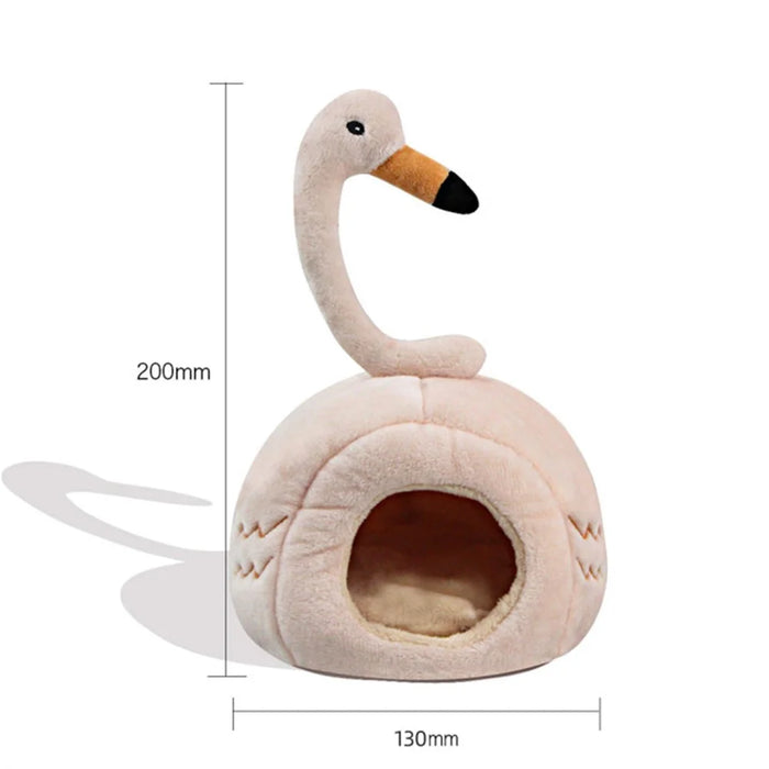 TG-PB080 Cute Soft Pet Bed Pet Gift for Small Pets Hamsters Squirrels, Warming Autumn Winter Indoor Snooze Sleeping Cozy Pet Products - Beige - 6