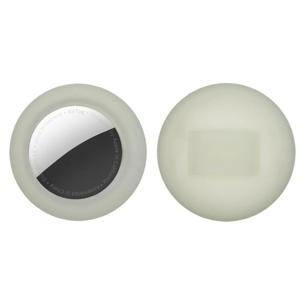 Silicone Cover for AirTag Bluetooth-compatible Tracker Protective Case for Dogs/Cats Pets - Luminous Green - 1