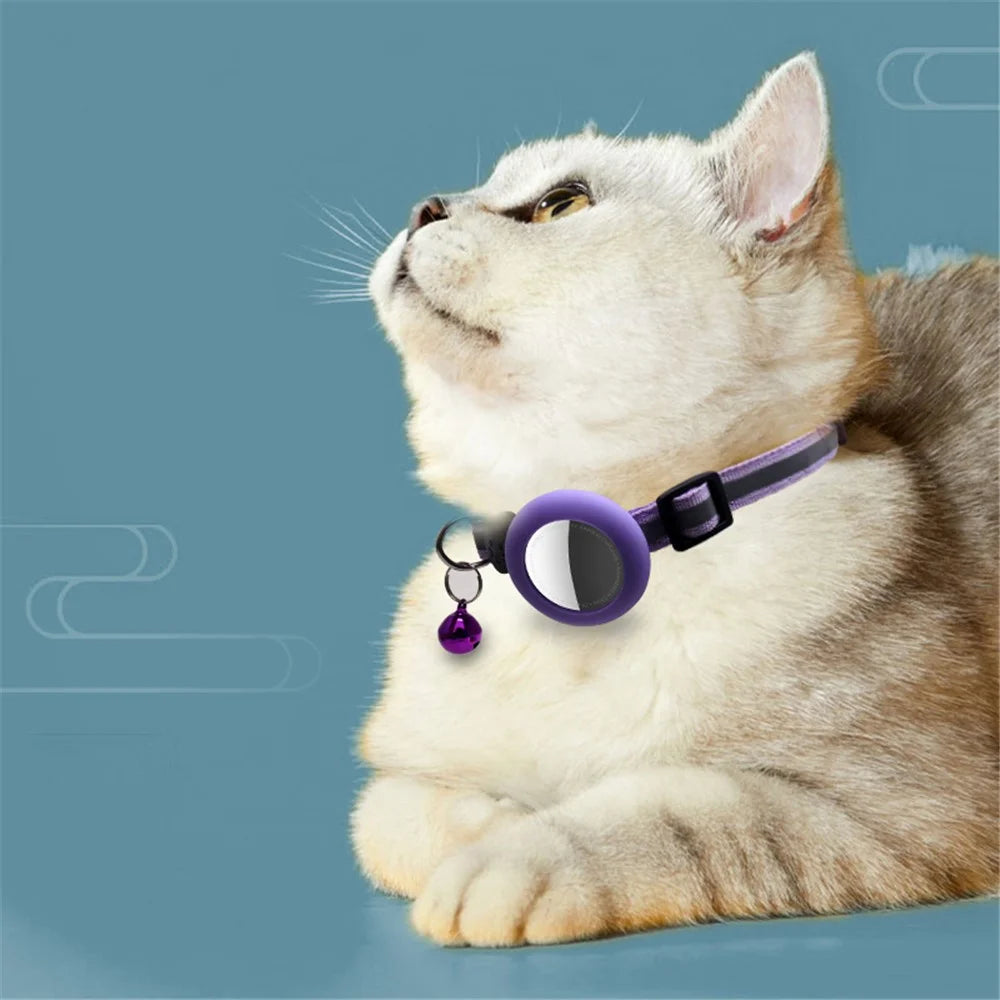 Silicone Cover for AirTag Bluetooth-compatible Tracker Protective Case for Dogs/Cats Pets - Luminous Green - 3