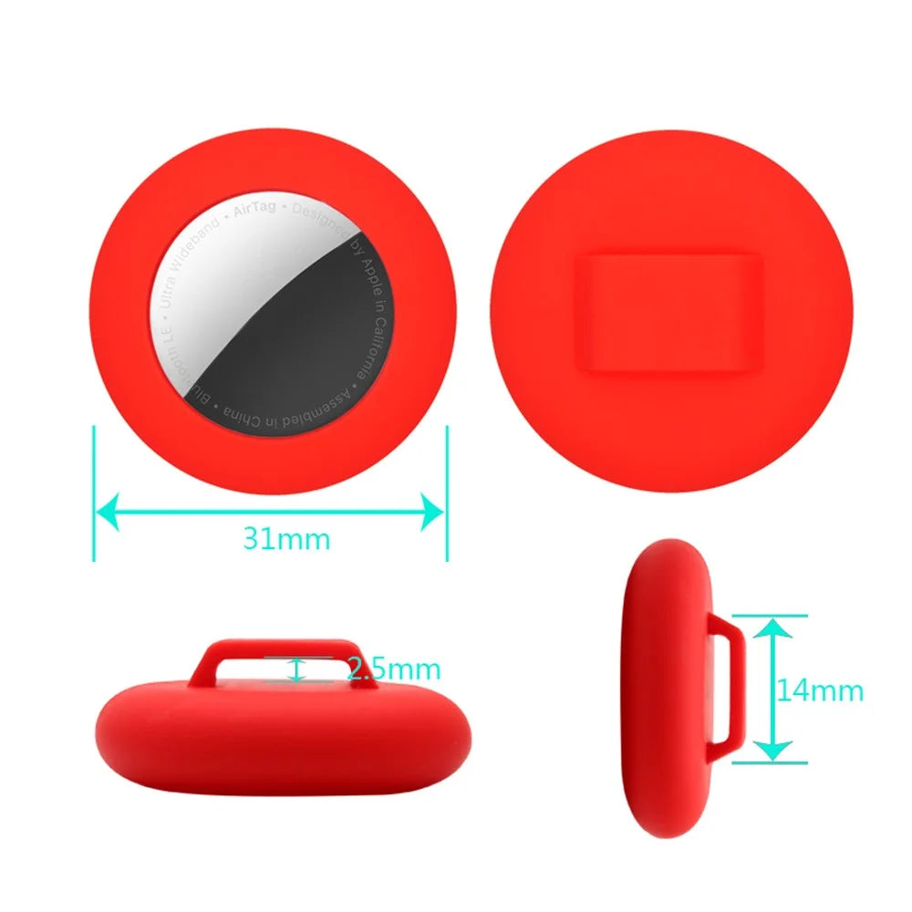 Silicone Cover for AirTag Bluetooth-compatible Tracker Protective Case for Dogs/Cats Pets - Luminous Green - 5