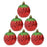 6PCS 8cm Electroplating Strawberry Shaped Hanging Ornament Christmas Tree Hanging Decor Party Decoration - 1