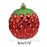 6PCS 8cm Electroplating Strawberry Shaped Hanging Ornament Christmas Tree Hanging Decor Party Decoration - 3