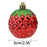 6PCS 6cm Christmas Ornament Electroplating Strawberry Ball Plastic Hanging Decoration - 3