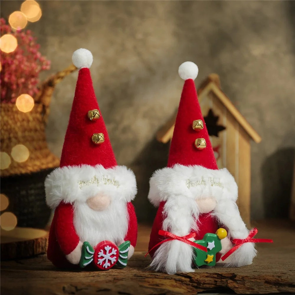 Christmas Gnome Doll Ornament Santa Cute Toy Decoration for Home Office Desktop - Girl - 3