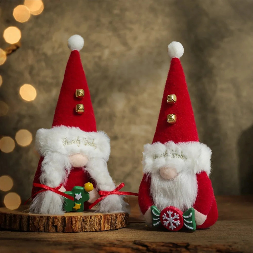 Christmas Gnome Doll Ornament Santa Cute Toy Decoration for Home Office Desktop - Girl - 4