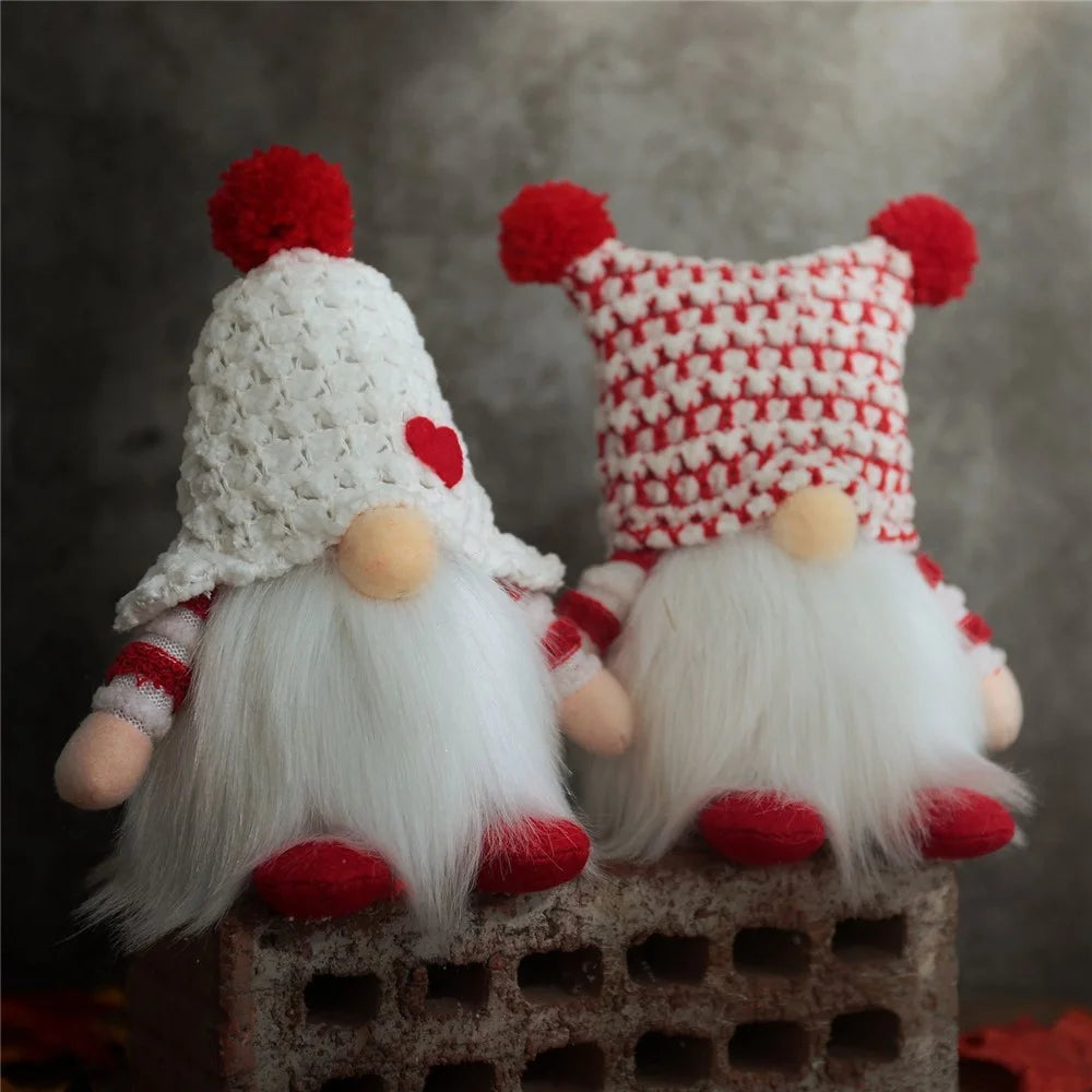 Luminous Christmas Toy Gnome No Face Design Santa Claus Doll Ornament Award Party Holiday Supplies (without Battery) - Girl - 4