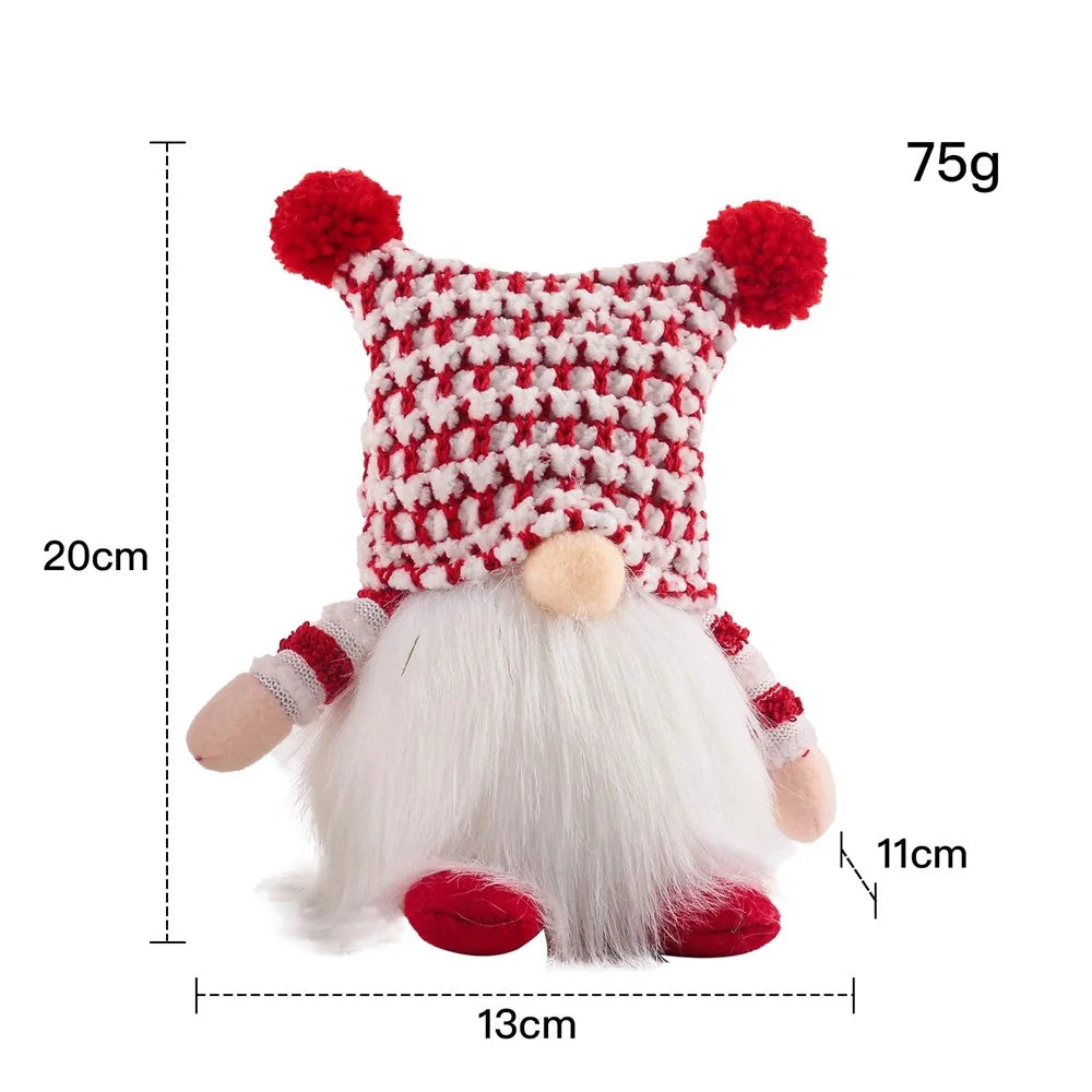 Luminous Christmas Toy Gnome No Face Design Santa Claus Doll Ornament Award Party Holiday Supplies (without Battery) - Girl - 6