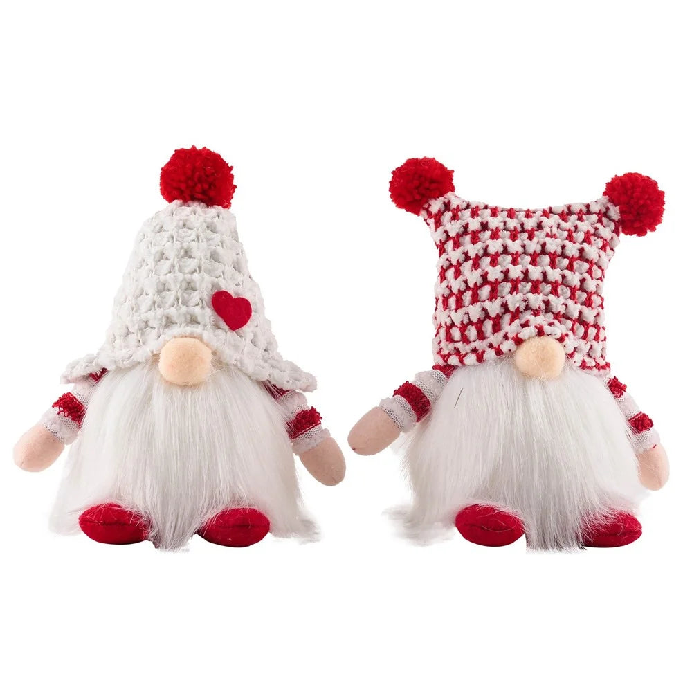 Luminous Christmas Toy Gnome No Face Design Santa Claus Doll Ornament Award Party Holiday Supplies (without Battery) - Girl - 7
