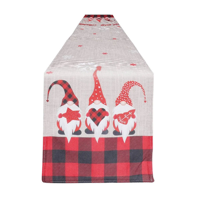 2022Sa40 176x34cm Soft Rudolph Pattern Table Cloth Christmas Tablecloth Holiday Decoration Rectangle Table Cover for Dinner Parties - 6