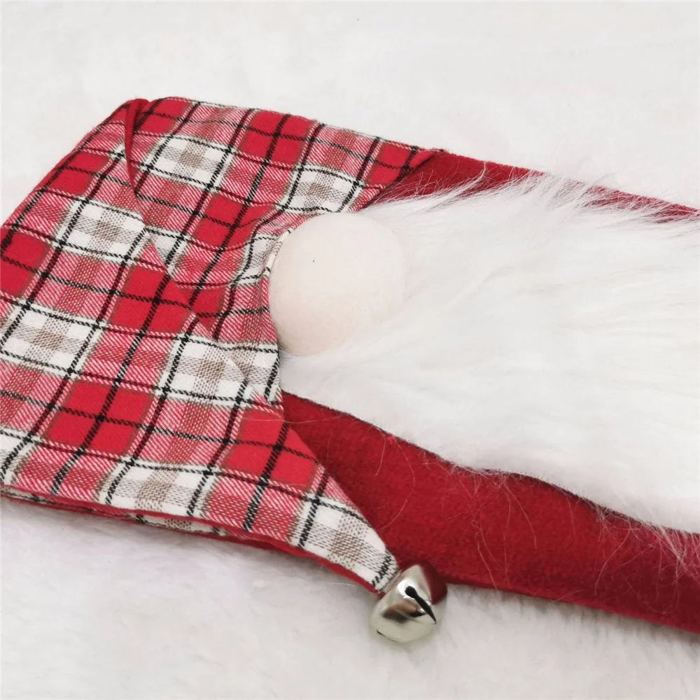 GM89717 Christmas 3D Santa Gnome Stockings Xmas Tree Hanging Socks for Home Fireplace Office - Red - 7