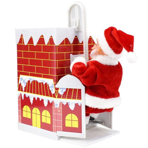 Electric Climbing Santa Claus Wall Chimney Climbing Santa Music Toy Kids Xmas Gift - 1