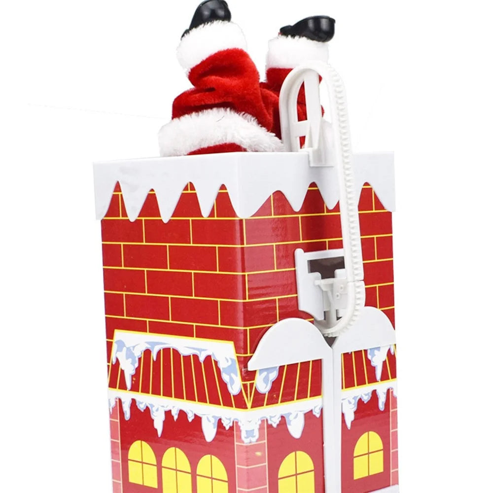 Electric Climbing Santa Claus Wall Chimney Climbing Santa Music Toy Kids Xmas Gift - 6
