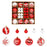 052405 44Pcs / Set Mixed Ball Ornament Christmas Decoration Round Ball Christmas Tree Hanging Ornament - Red / White - 1