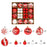 052405 44Pcs / Set Mixed Ball Ornament Christmas Decoration Round Ball Christmas Tree Hanging Ornament - Red / White - 6