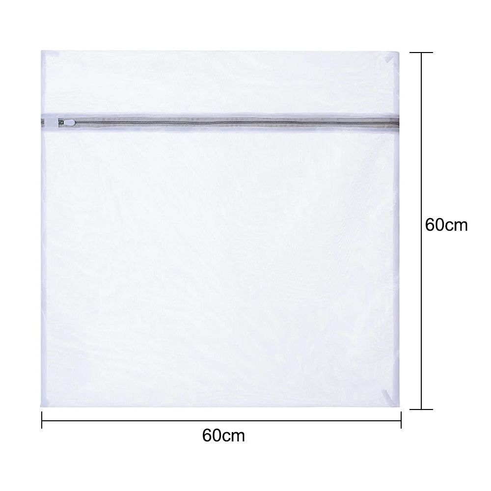 MM-X001 60x60cm 70g Thickened Mesh Laundry Bags Machine Washable Stocking Underwear Wash Bags (Thin Mesh) - 6