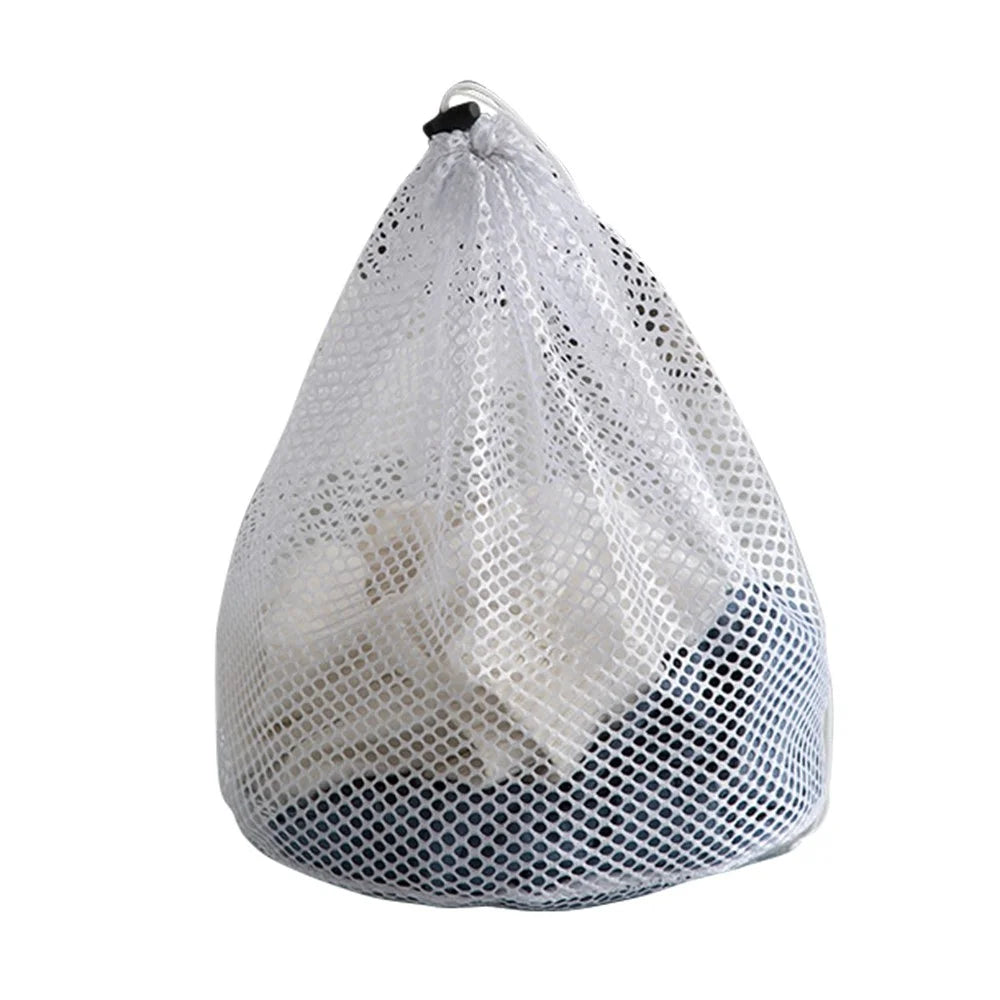 30x40cm Reusable Underwear Delicate Washing Bag Drawstring Laundry Bag (Thick Mesh) - 1