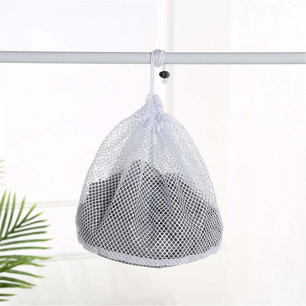 30x40cm Reusable Underwear Delicate Washing Bag Drawstring Laundry Bag (Thick Mesh) - 4