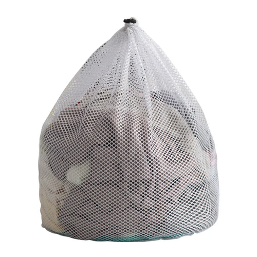 50x60cm Washing Machine Reusable Delicate Mesh Bag Drawstring Laundry Wash Bag (Thick Mesh) - 1