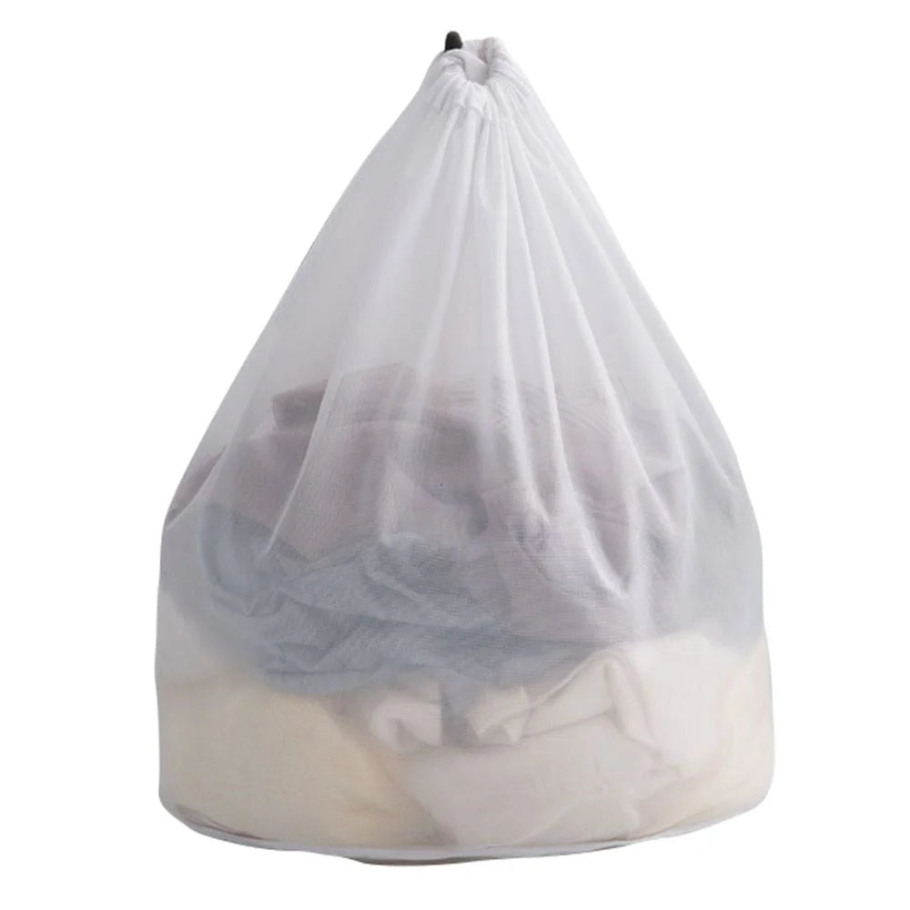 50x60cm Mesh Bag Travel Drawstring Design Storage Organization Bag Clothing Washing Pouch (Thin Mesh) - 1