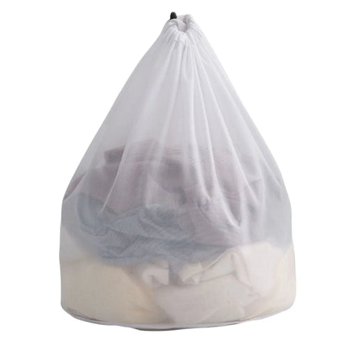 50x60cm Mesh Bag Travel Drawstring Design Storage Organization Bag Clothing Washing Pouch (Thin Mesh) - 1