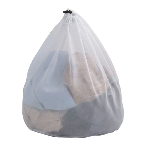 40x50cm Reusable Underwear Delicate Wash Bag Drawstring Laundry Mesh Bag for Washing Machine (Thin Mesh) - 1