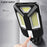 V95 Solar Powered Street Light 4 Gears Human Sensor Lamp with Remote Control - 87-LED - 7