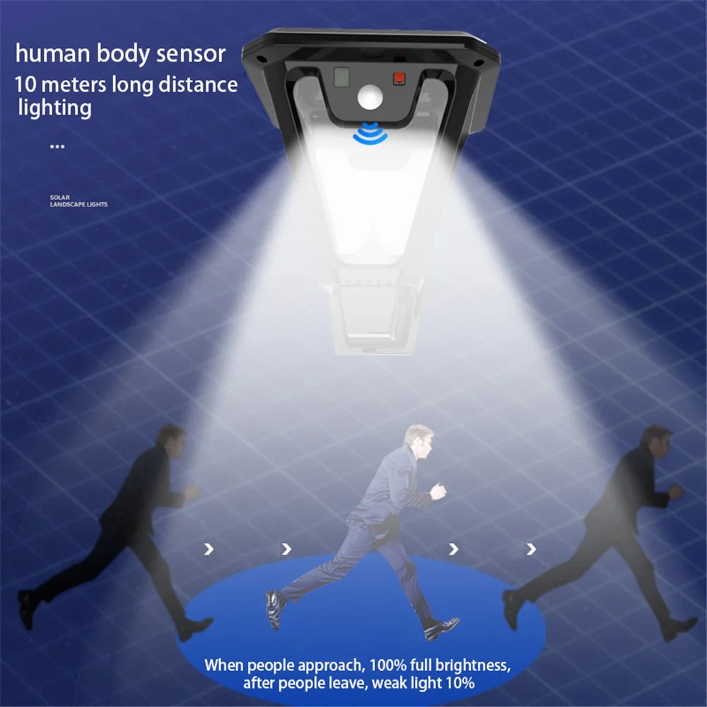 V83 High Brightness Solar Light Outdoor Garden Light Wall Hanging Light Lawn Lamp for Porch Yard Garage - 3