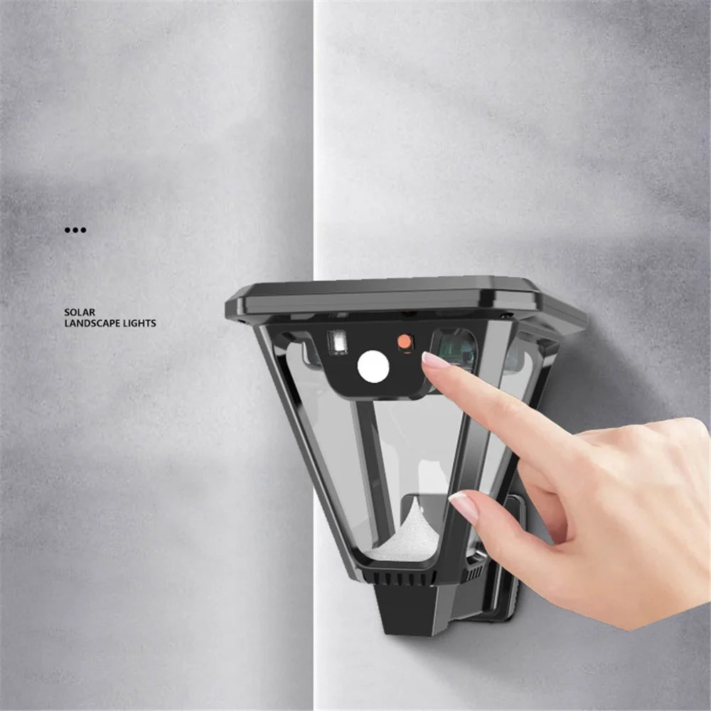 V83 High Brightness Solar Light Outdoor Garden Light Wall Hanging Light Lawn Lamp for Porch Yard Garage - 4