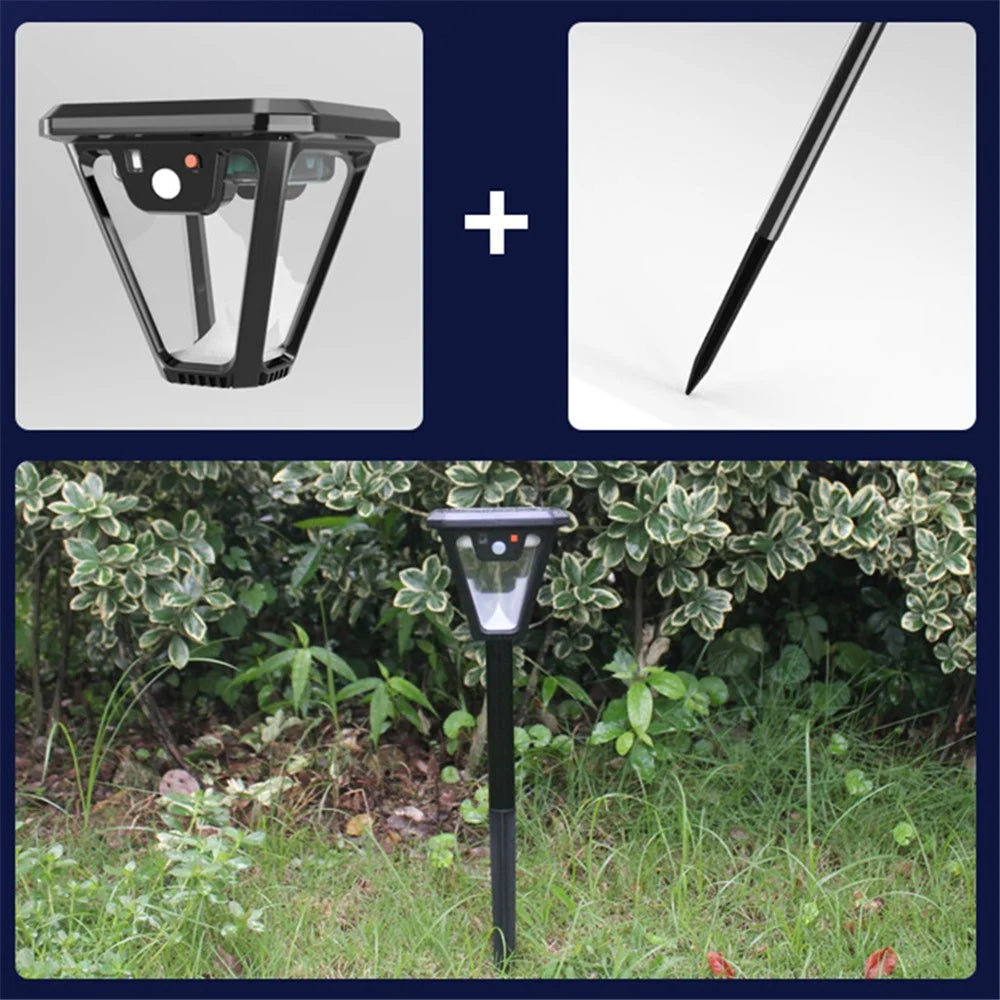 V83 High Brightness Solar Light Outdoor Garden Light Wall Hanging Light Lawn Lamp for Porch Yard Garage - 7
