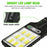 616-4 Outdoor Solar LED Light PIR Motion Sensor Garden Light Wall-Mounted Street Lamp with 3 Lighting Modes - 2