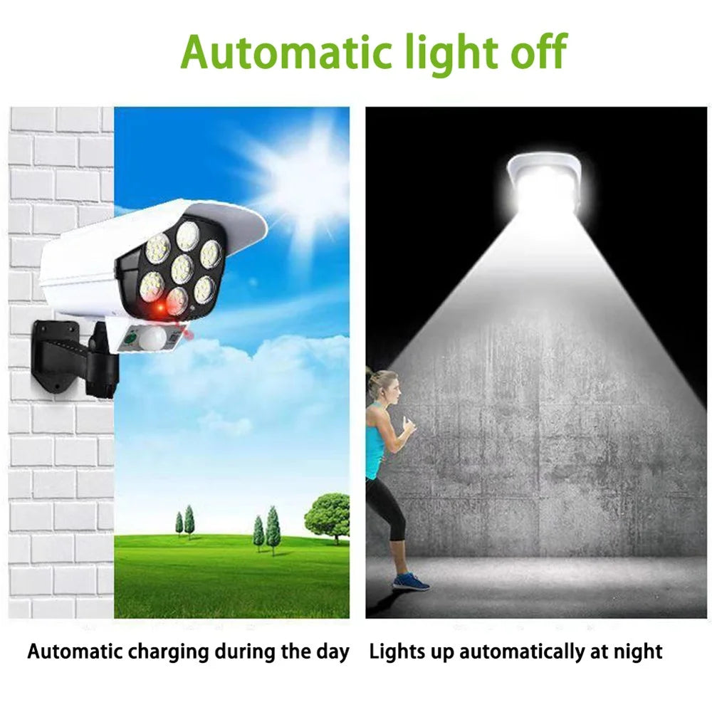 2178T Camera Type Solar 77 LED Light Motion Sensor Garden Lamp Wall-Mounted Street Light Searchlight with Remote - 7