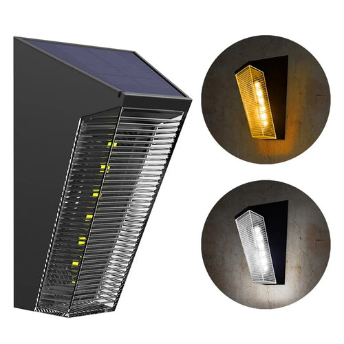 N772 2Pcs Solar Light Outdoor Waterproof Wall Lamp for Garden Street Landscape Balcony Decor - Dual Color - 1