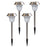 CIS-57453A 4Pcs / Set Stainless Steel Solar Stake Light IP65 Waterproof Garden Lamp for Lawn Patio Yard - 1