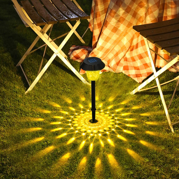 CIS-57454 6Pcs / Set IP65 Waterproof Garden Stake Light Solar Powered LED Lamp for Patio Yard Lawn - Warm White Light - 7