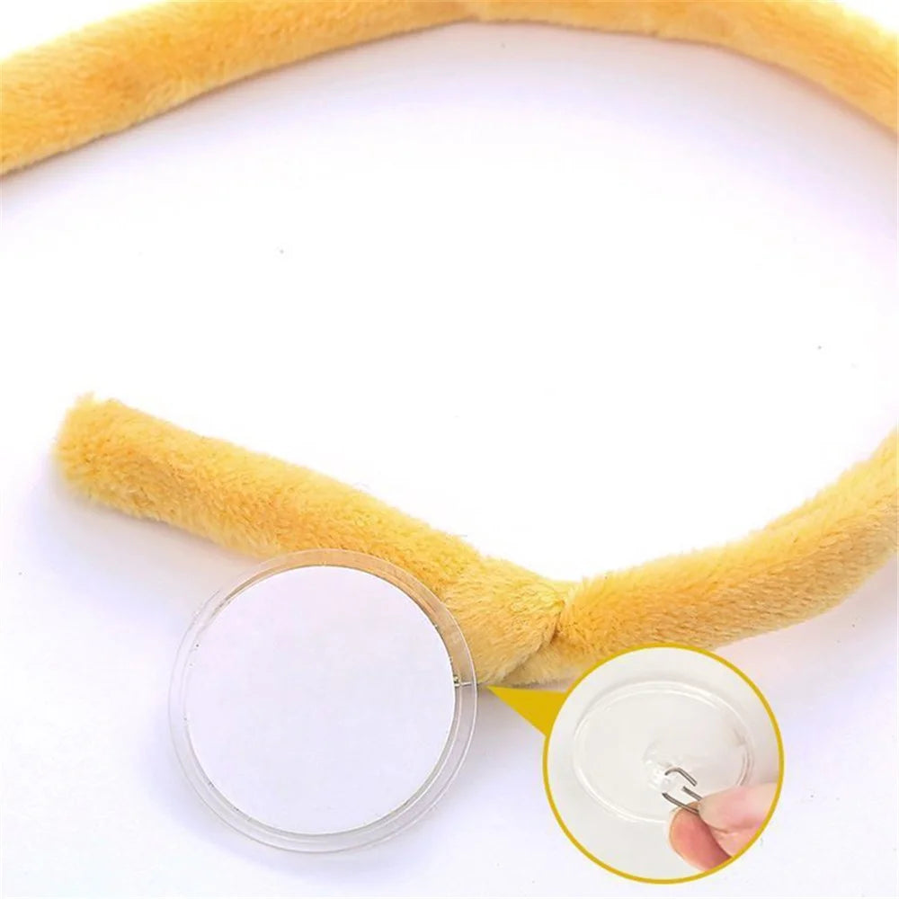 TG-CTOY0086 Cat Spring Toy Hanging Stretchable Spring with Pompom Bell Soft Plush Pet Interactive Toy Gift ST - Yellow - 7