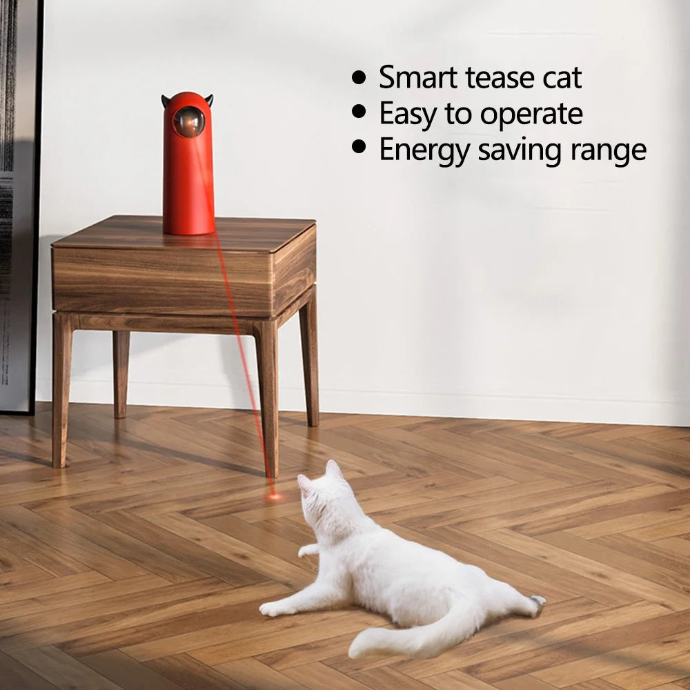 Automatic On / Off Laser Cat Teaser Built-in 3 Modes Silent Interactive Play Toy for Indoor Kitten / Dog / Puppy - Red / Devil - 2