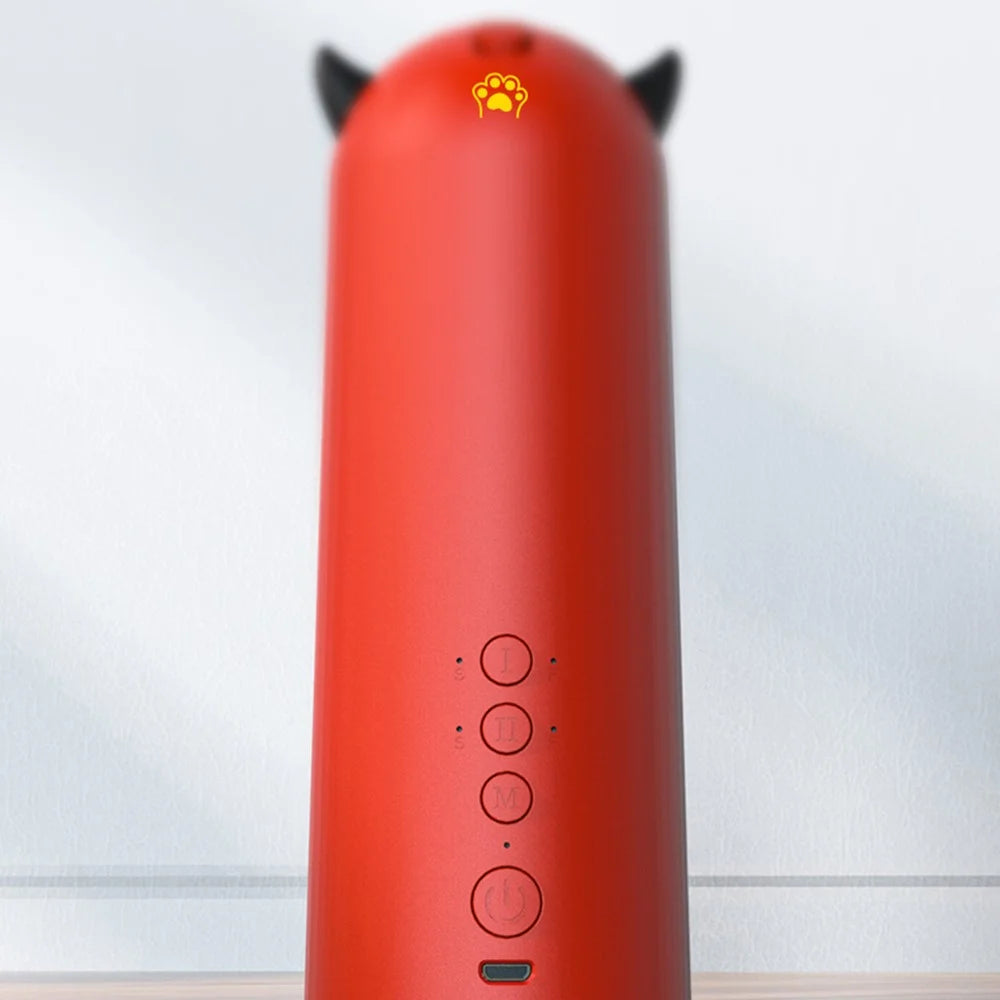 Automatic On / Off Laser Cat Teaser Built-in 3 Modes Silent Interactive Play Toy for Indoor Kitten / Dog / Puppy - Red / Devil - 5