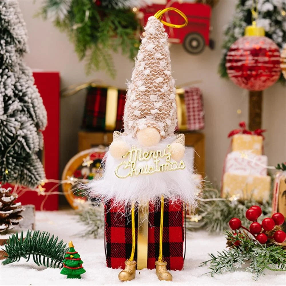 Sequin Christmas Plush Decorations Cloth LED Light Battery Operated Doll Xmas Ornament Gift for Holiday - Boy - 2