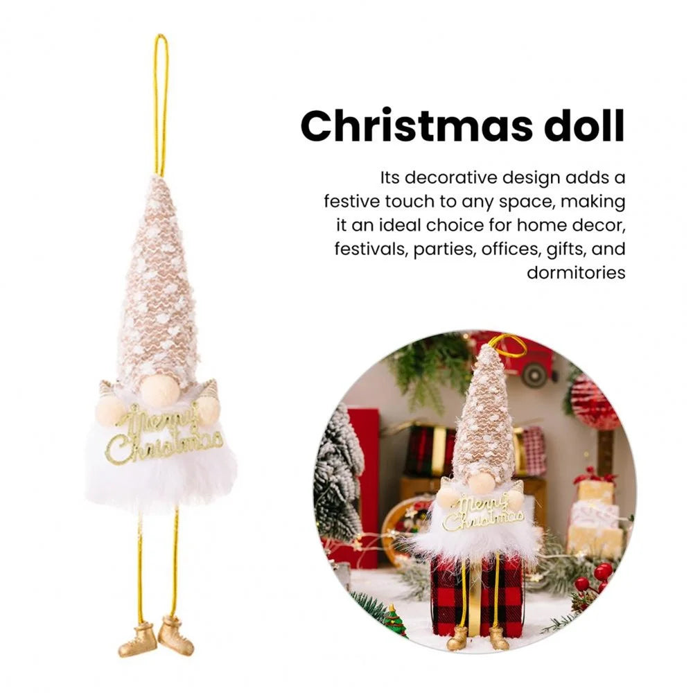 Sequin Christmas Plush Decorations Cloth LED Light Battery Operated Doll Xmas Ornament Gift for Holiday - Boy - 3