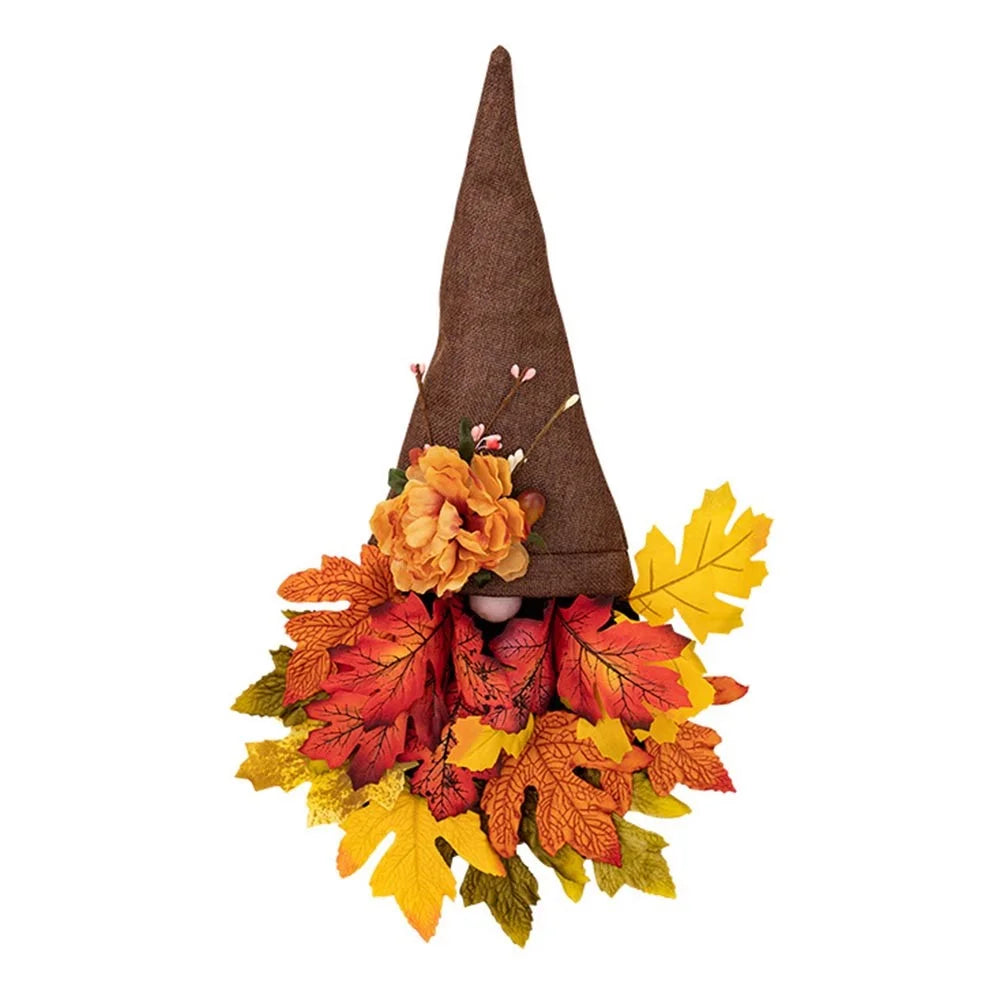 Christmas Home Door Wreath Hanging Ornament Gift Autumns Harvest Fall Wreath Window Decoration - 1