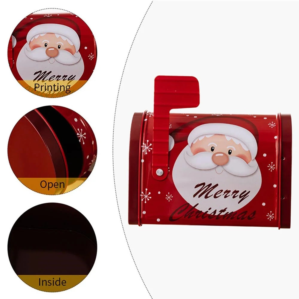 Iron Christmas Candy Treat Box Goodie Gift Storage Case for Wedding Birthday Party Favors - Snowman - 4