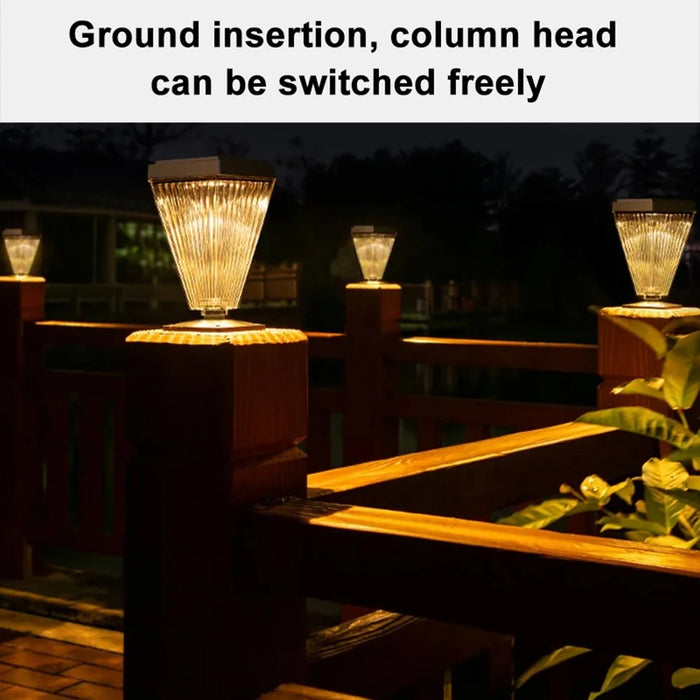DS023 Solar Powered Garden LED Lamp Patio Yard Lawn Light with 3 Color Temperature - 3