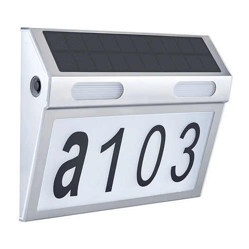 DS-HNL Solar Door Sign Lamp Outdoor Wiring Free LED Lights IP65 Waterproof Garden Lamp - 1