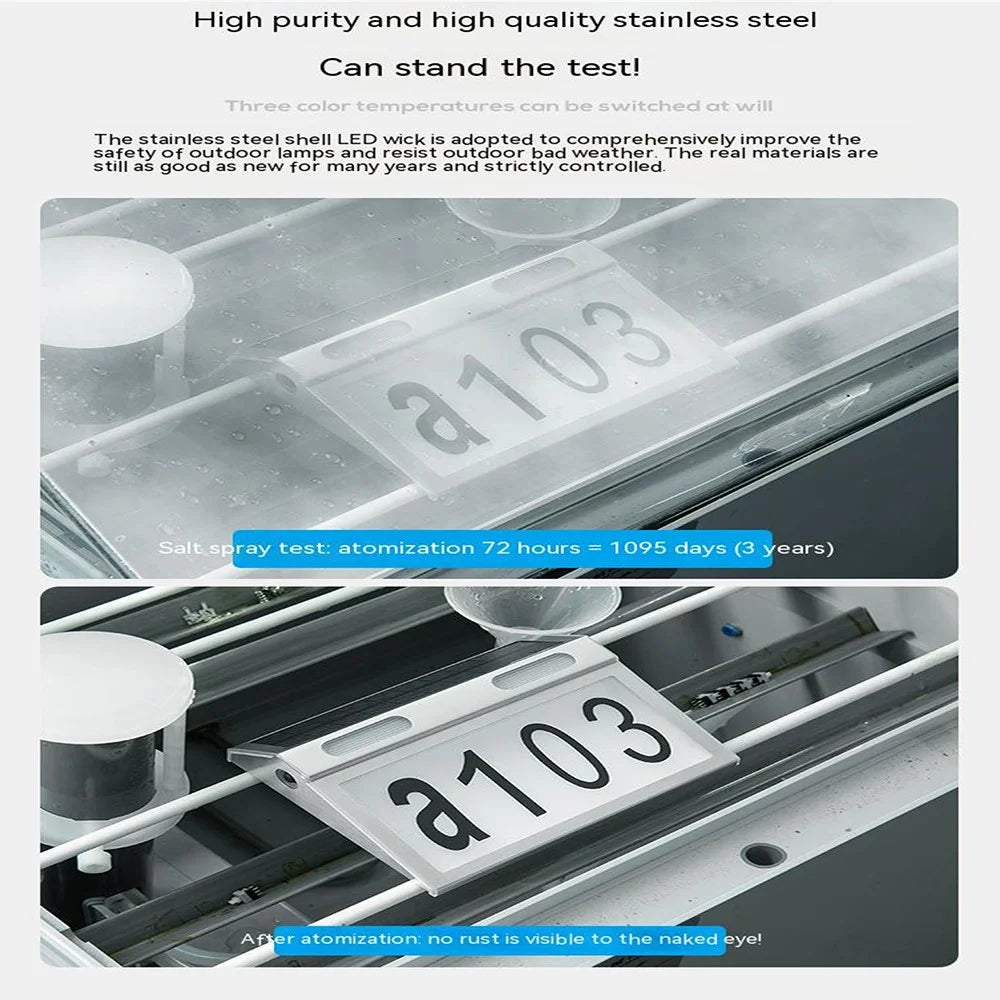 DS-HNL Solar Door Sign Lamp Outdoor Wiring Free LED Lights IP65 Waterproof Garden Lamp - 6