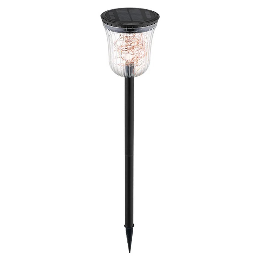 DS701 Home Patio Yard Lawn String Light Inside Solar Powered Garden Stake LED Lamp with Warm Light - 1