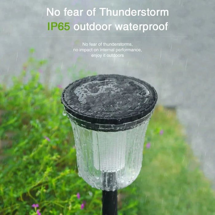 DS701 Solar Powered Garden LED Lamp Patio Yard Lawn Light with White Light + Warm Light - 3