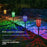 DS019 Hexagonal Leaf Hollow-Out Home Yard Lawn Light Solar Powered Stake LED Lamp with Warm Light+RGB - 2