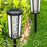 DS019 Hexagonal Leaf Hollow-Out Home Yard Lawn Light Solar Powered Stake LED Lamp with Warm Light+RGB - 4