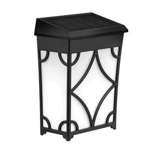 DS601 Retro Style Home Yard Porch Lamp LED Solar Powered Wall Hanging Light with RGB + Warm Light - 1